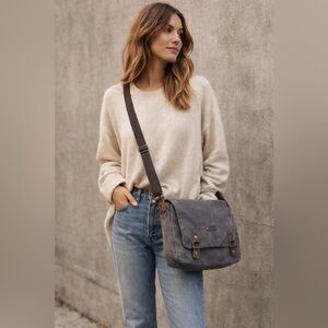 Gorpcore Canvas Messenger Bag | Utility Crossbody · Minimalist Outdoor Urban